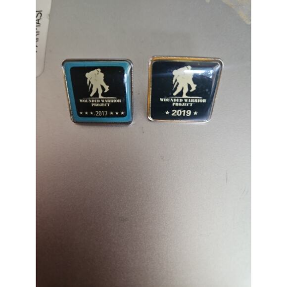 Wounded Warrior Project 2017 & 2019 Collectible Pin Set Lapel Enamel - Picture 1 of 4